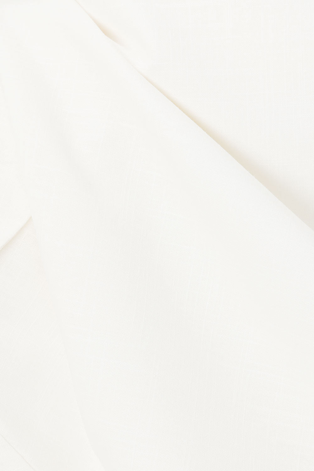 High - Quality White Cotton Cori Skirt with Fold - Over Waist and Mini A - Line Hem