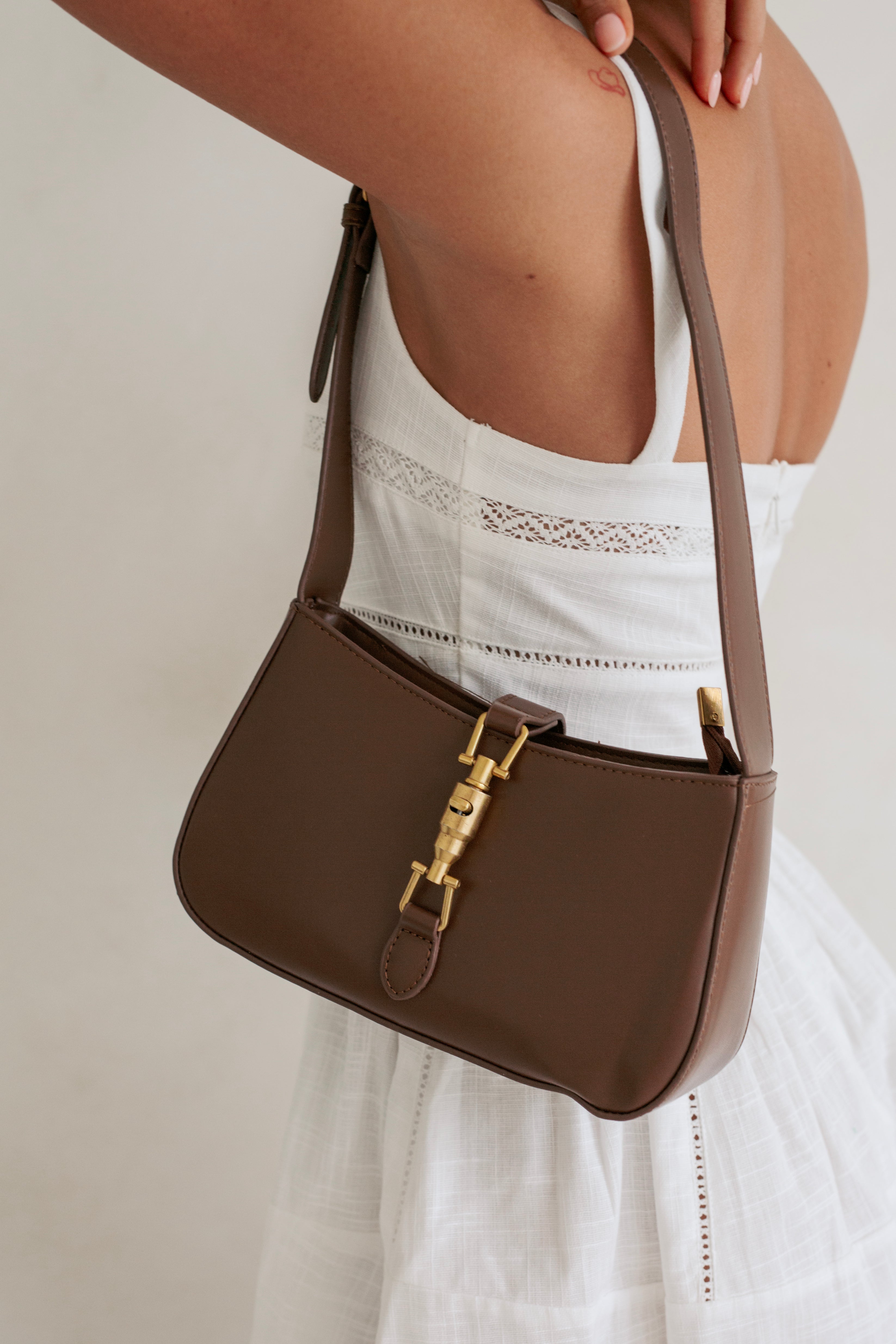 Stylish Chocolate - Colored Vegan Leather Davina Bag for Fashion Upgrade