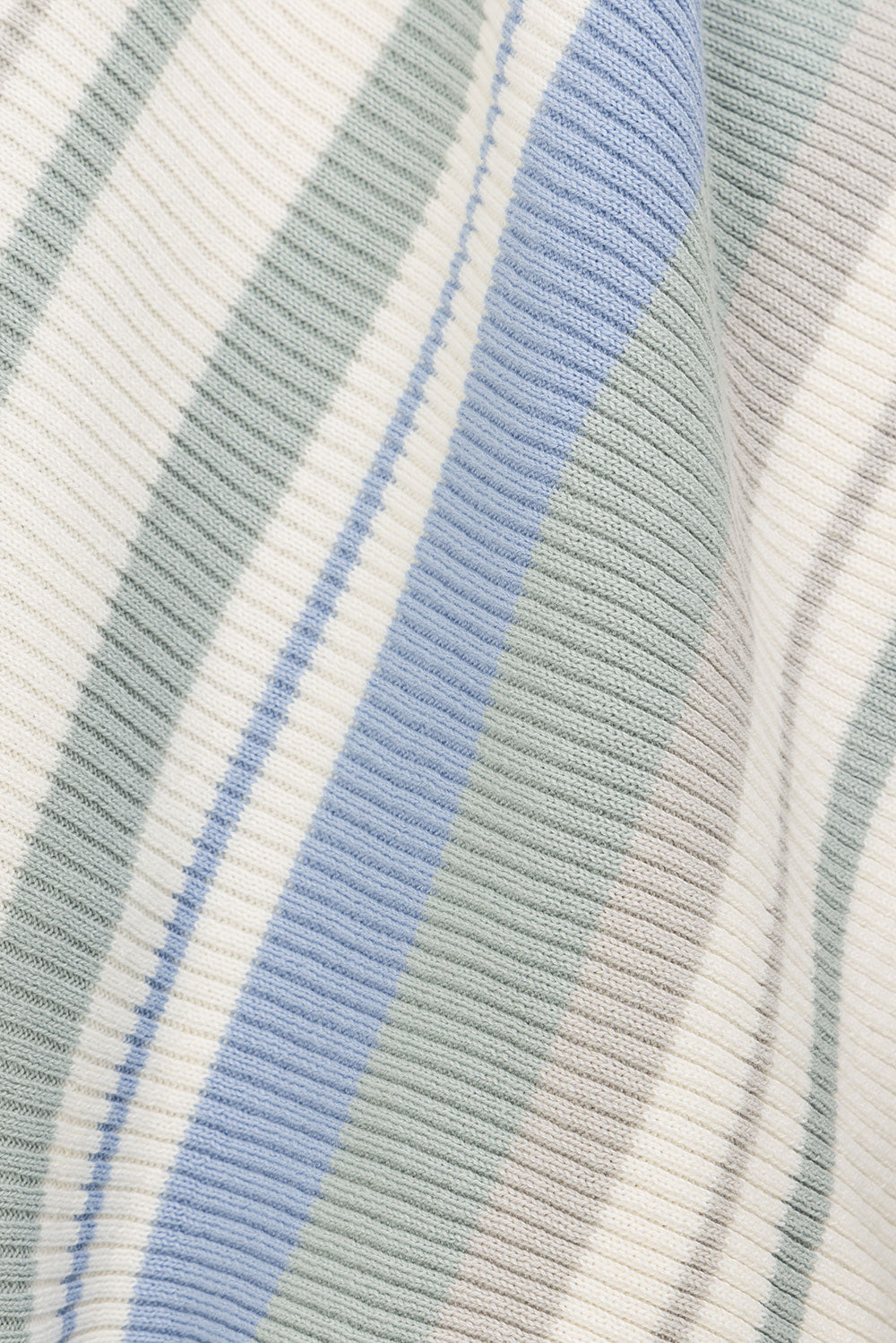 Exclusive Sabo Kaila Wrap Top in Blue, Dusty Sage and White Stripes
