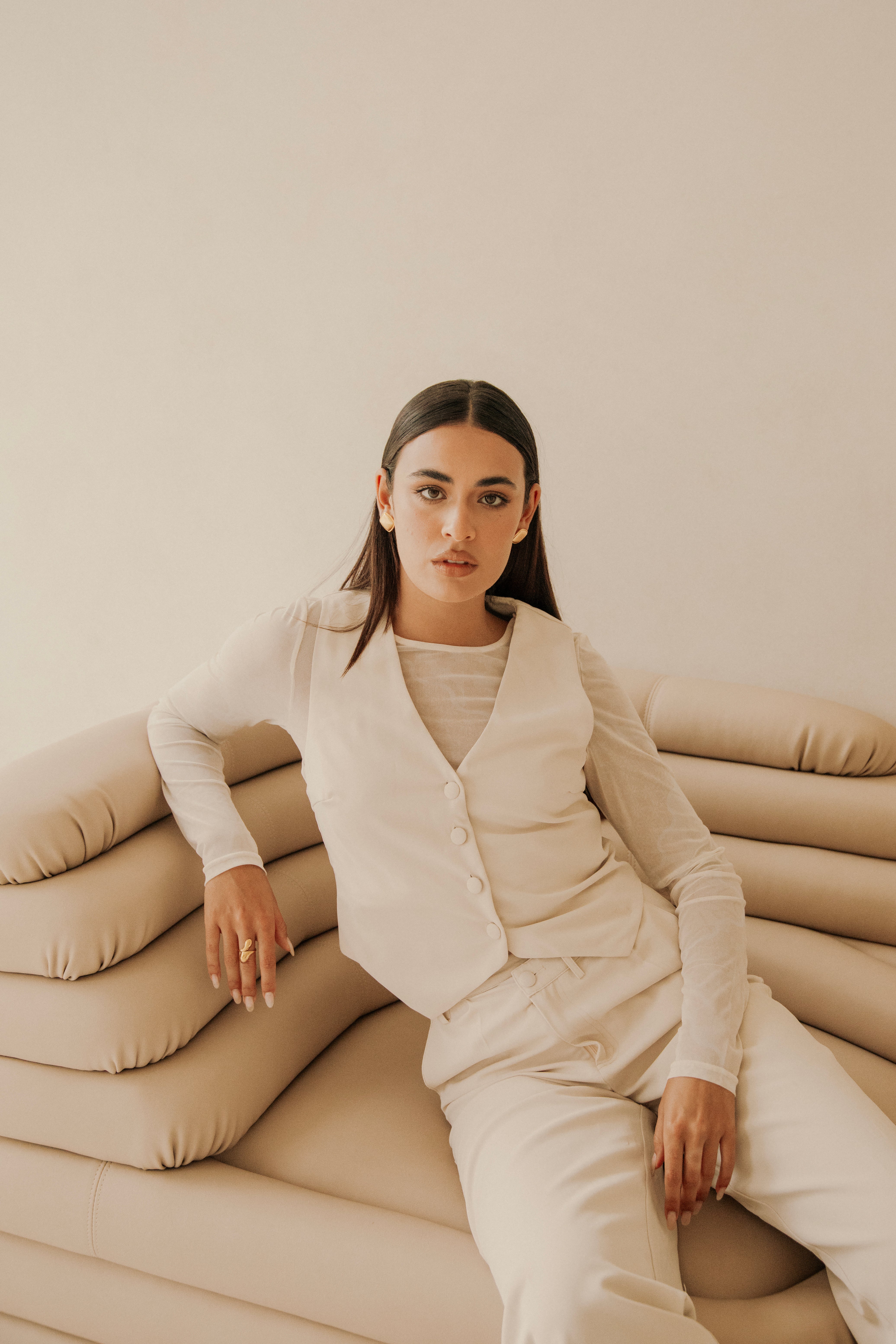 Luxurious Vanilla - Beige Remi Top for Style - Loving Girls