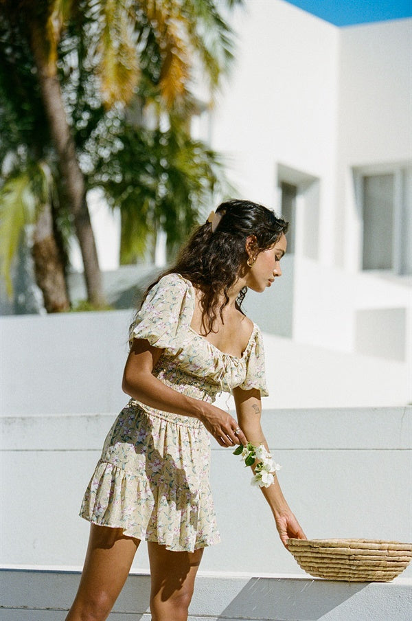 Sabo's Exclusive Aloe Floral Dress from Between Sea & Sky Collection