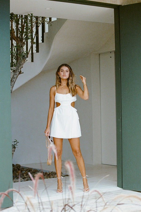 Fresh White Maarten Cotton Dress for Sun - Soaked Vacations