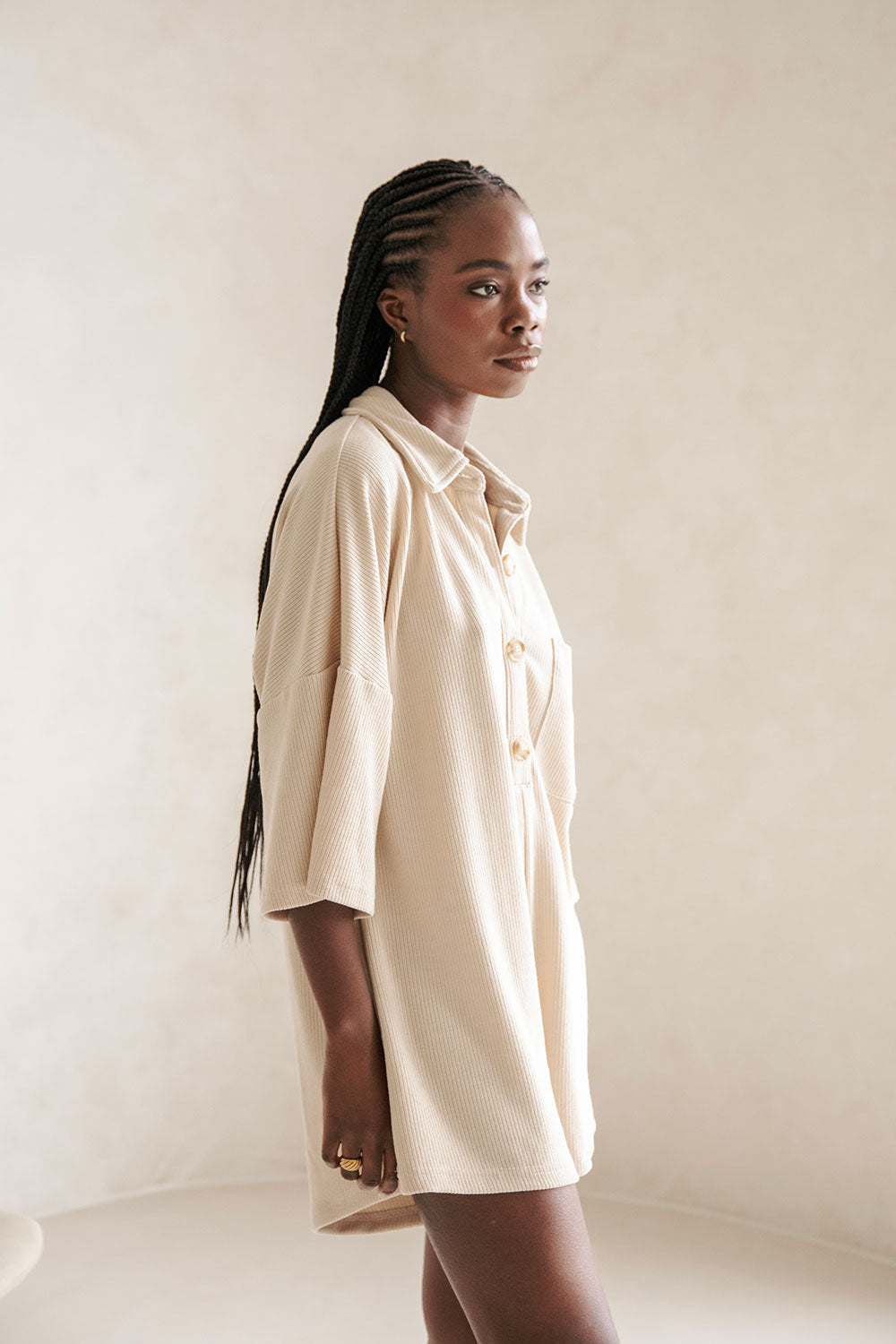 Beige Milena One - Piece Playsuit Sample