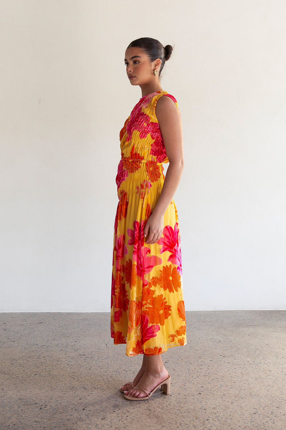 Unique Mariella Floral Sunny Midi Dress - One-of-a-Kind Sample