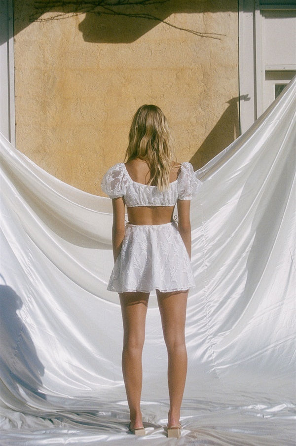 Exclusively Designed Sabo Sephora Floral - Inspired Cut - out Organza Dress