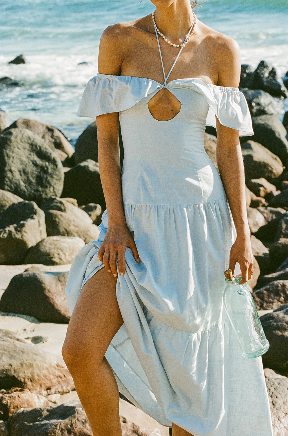 Blue Adorne Women's Midi Dress - Ideal for Bridal Showers and Special Events