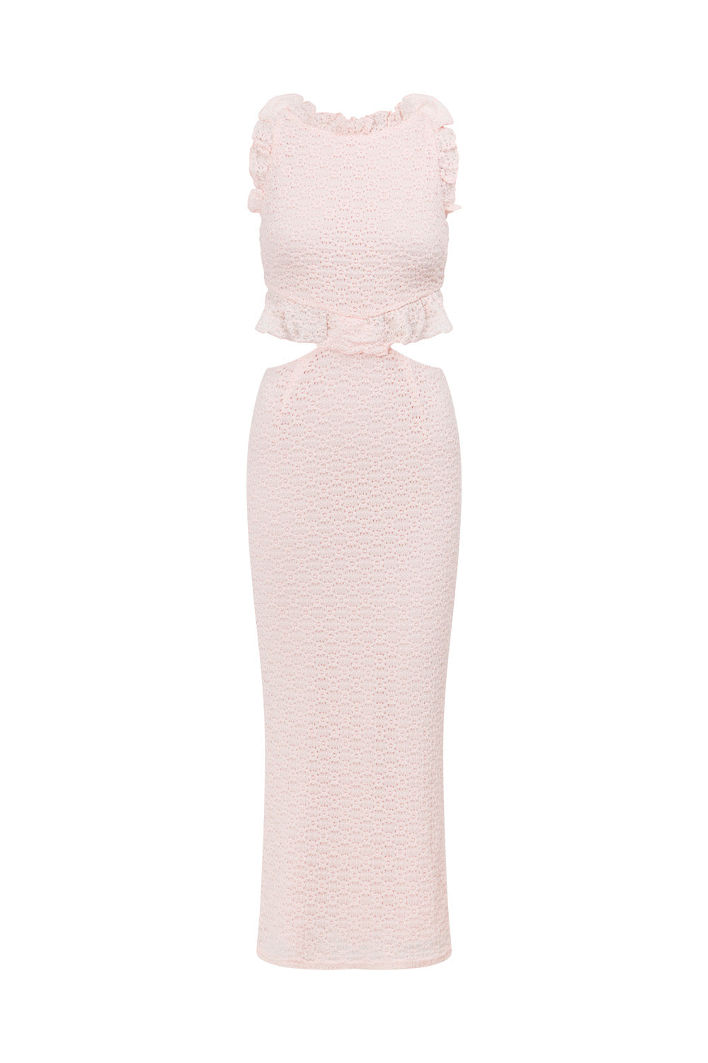 Soft Pink Slightly Stretchy Bess Midi Dress for Bridal Events