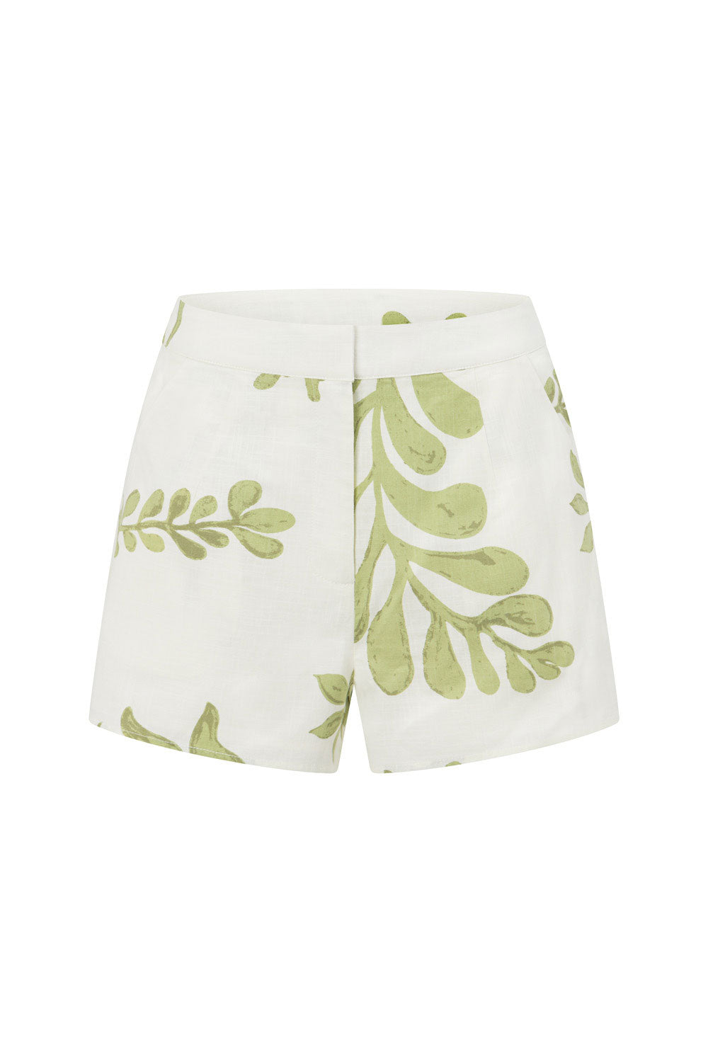 Stylish Women's Ali Cotton Slub Print High Waisted Shorts