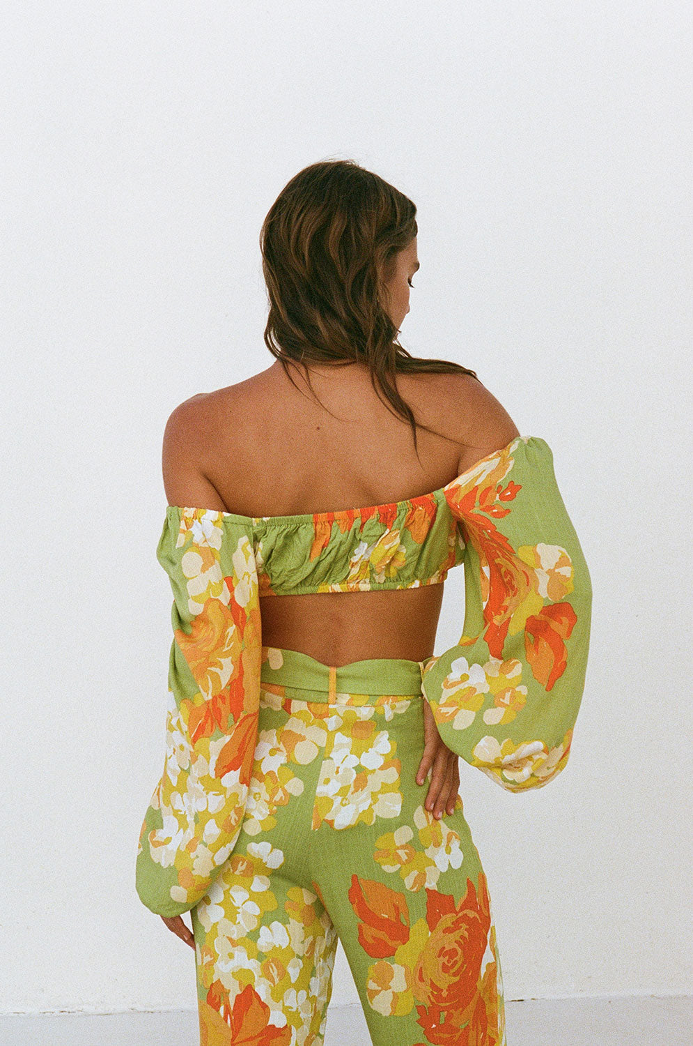 Women's Fashionable Savannah Floral Sunset Print Retro Top