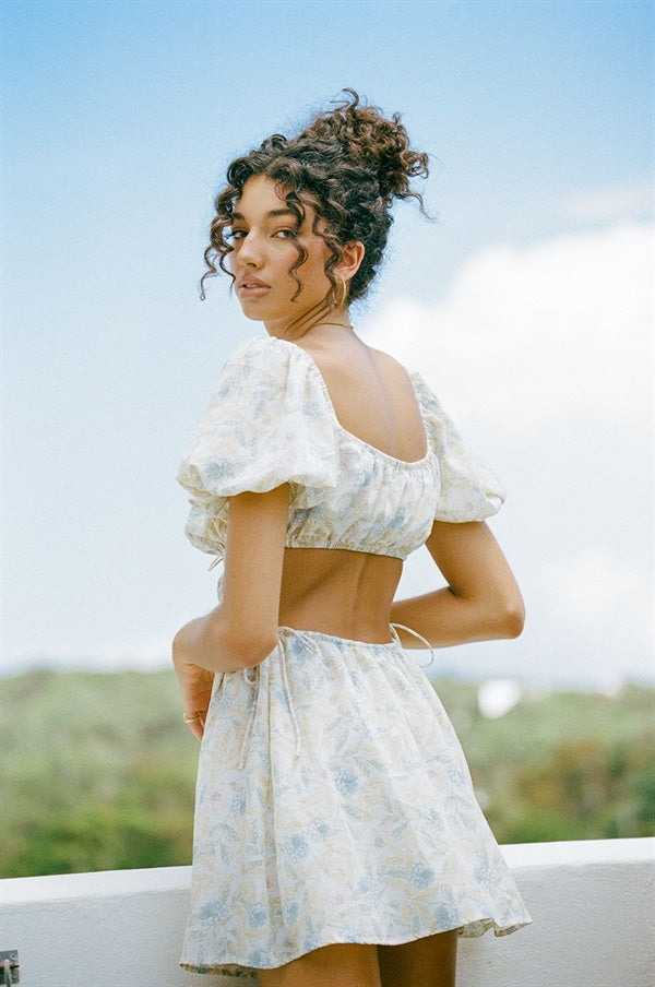 Bluebell-colored Eilish Summer Dress with Charming Details