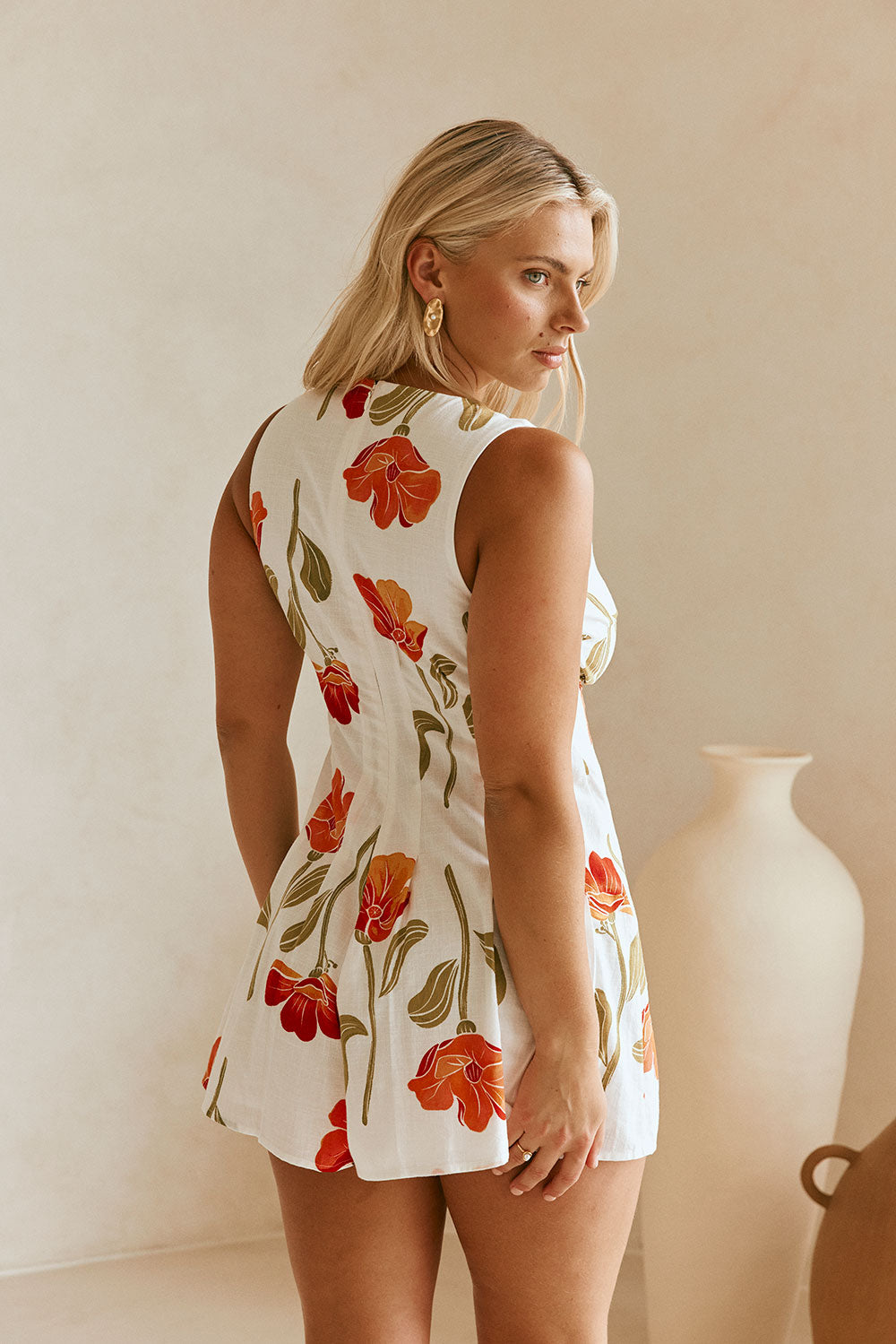 Unique Jade Playsuit in Poppy Color - One - of - a - Kind Sample