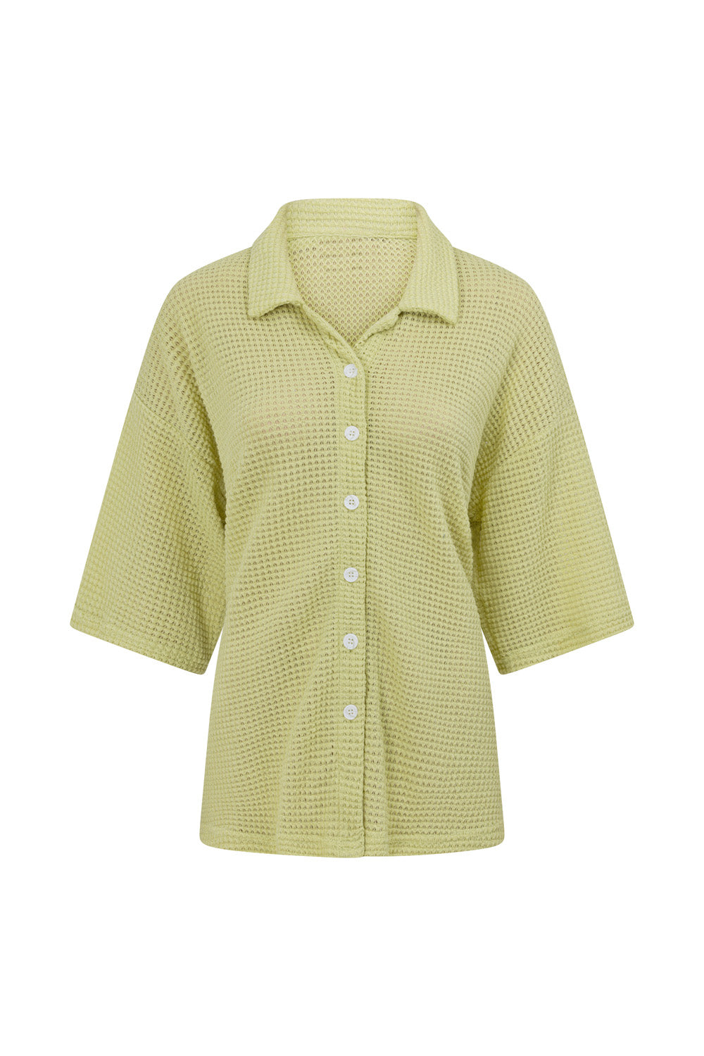 Exclusive Sabo Green Lightweight Woven Kai Top with Drop Shoulders