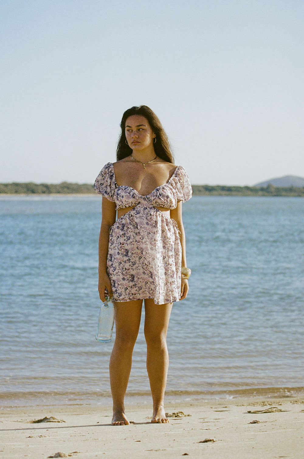 Charming Lilac Floral Eilish Dress for Your Vacation
