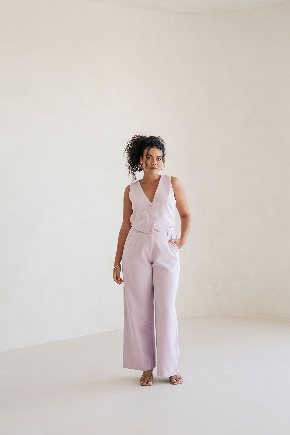 Lavender Peri Women's Suiting Pants - Ideal for Fashion - Conscious Ladies