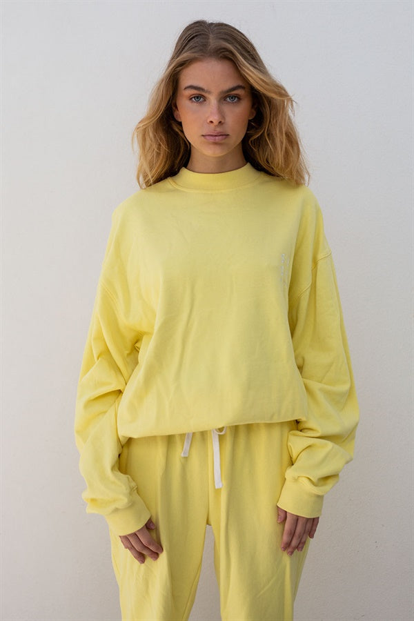 Stylish Unisex Yellow Natural Cotton Terryback Sonny Sweater