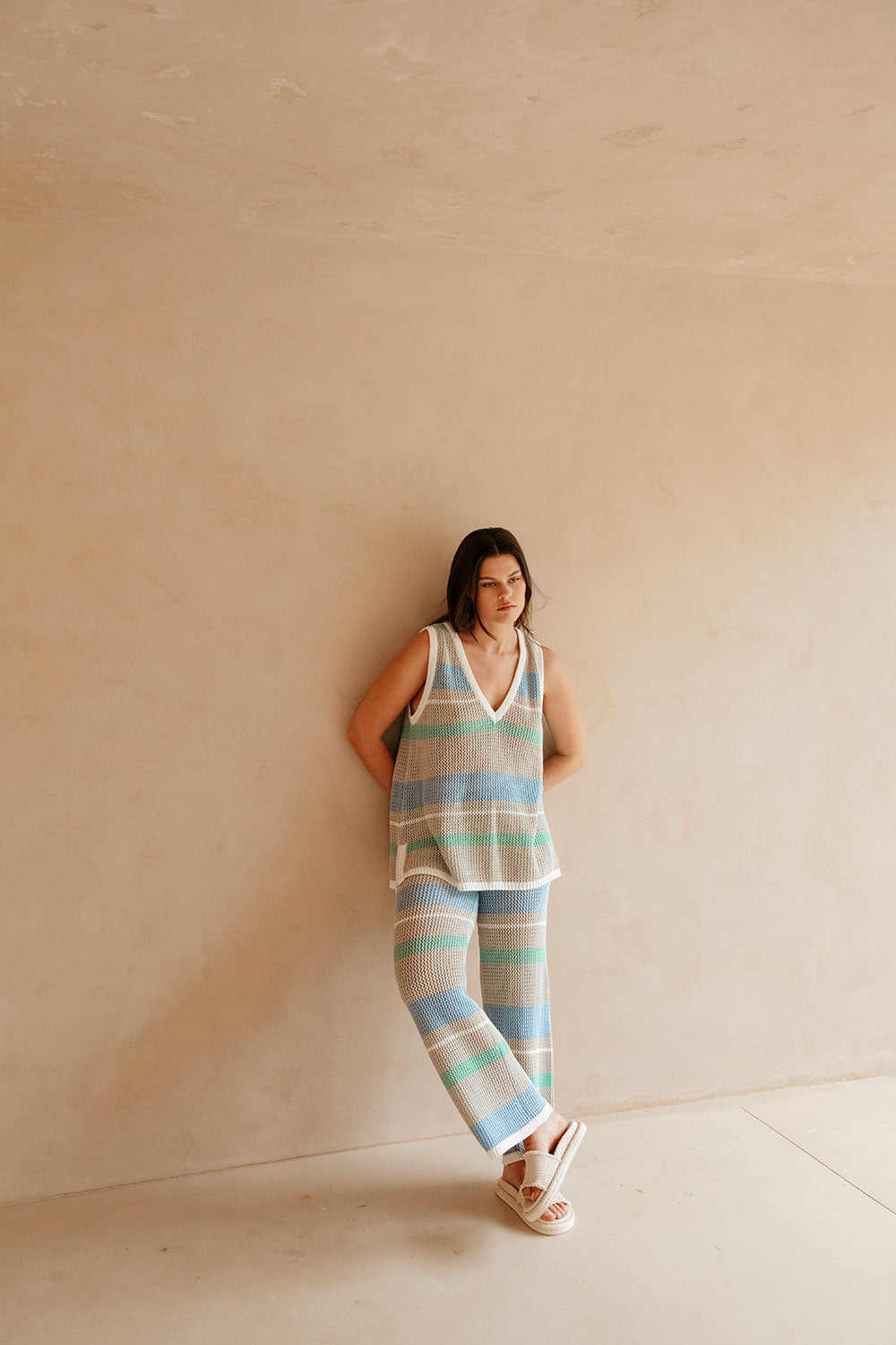 Stylish Astea Loose Cotton Knit Pants in Multiple Hues