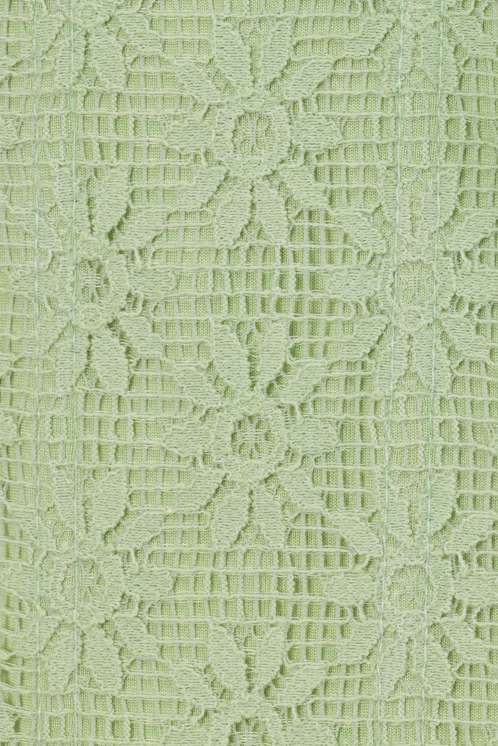 Exquisite Mint Hue Soft Lace Fabric Josa Lace Up Women's Top