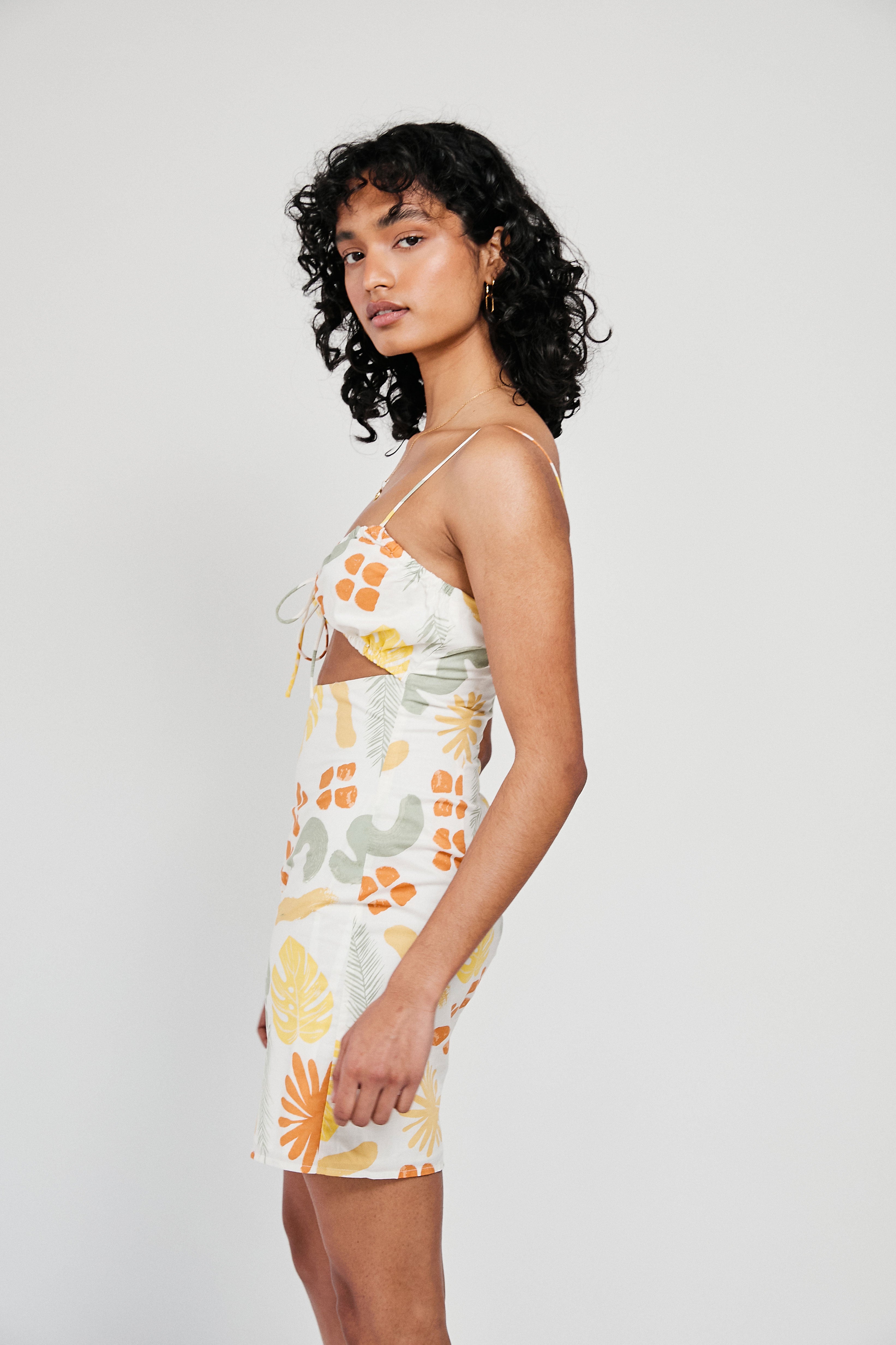 Women's Emelie Casual Dress with Exclusive Desert Leaf Pattern