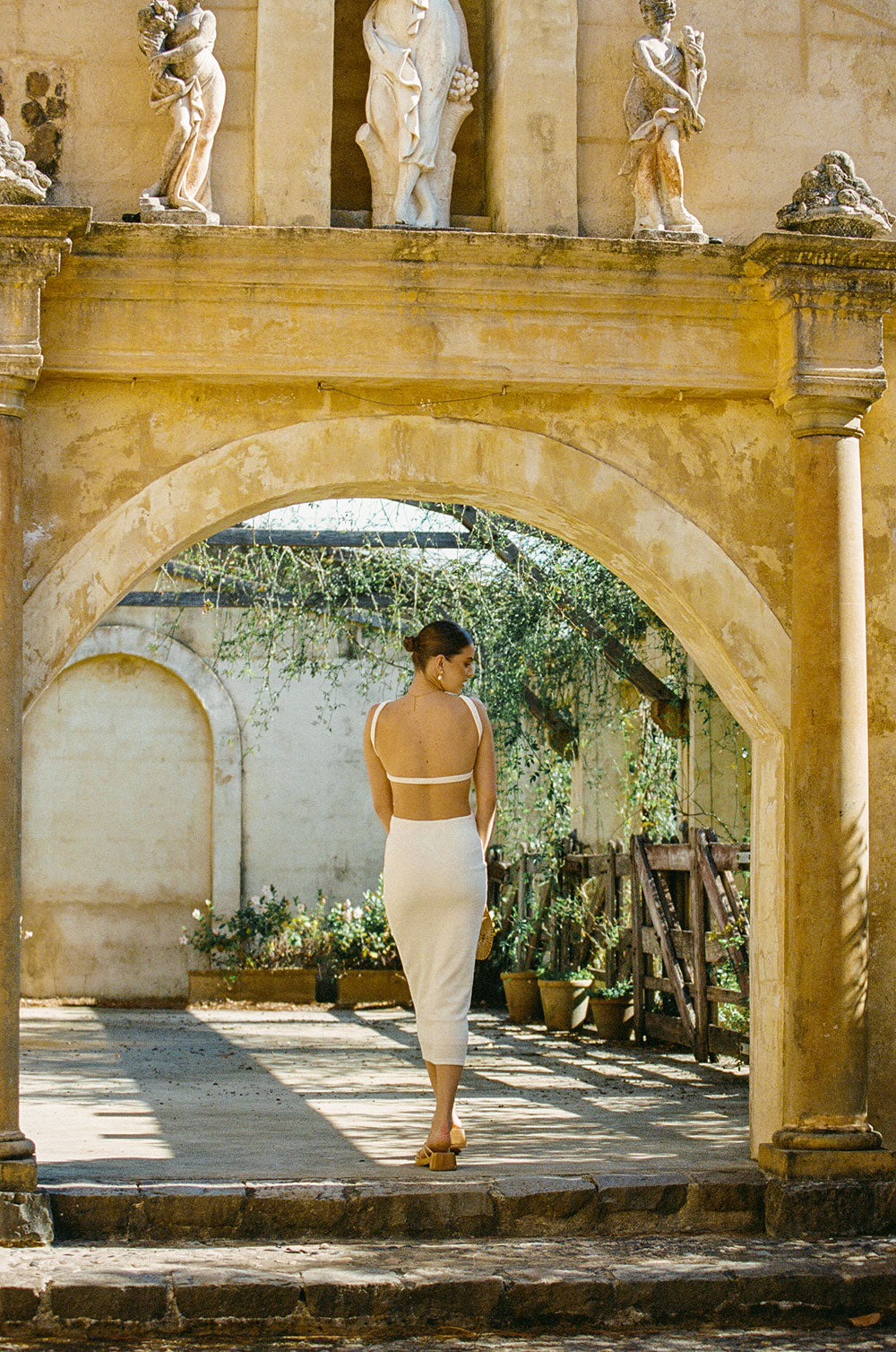 Vanilla-colored London-style Knitted Women's Dress - Exclusive Sample