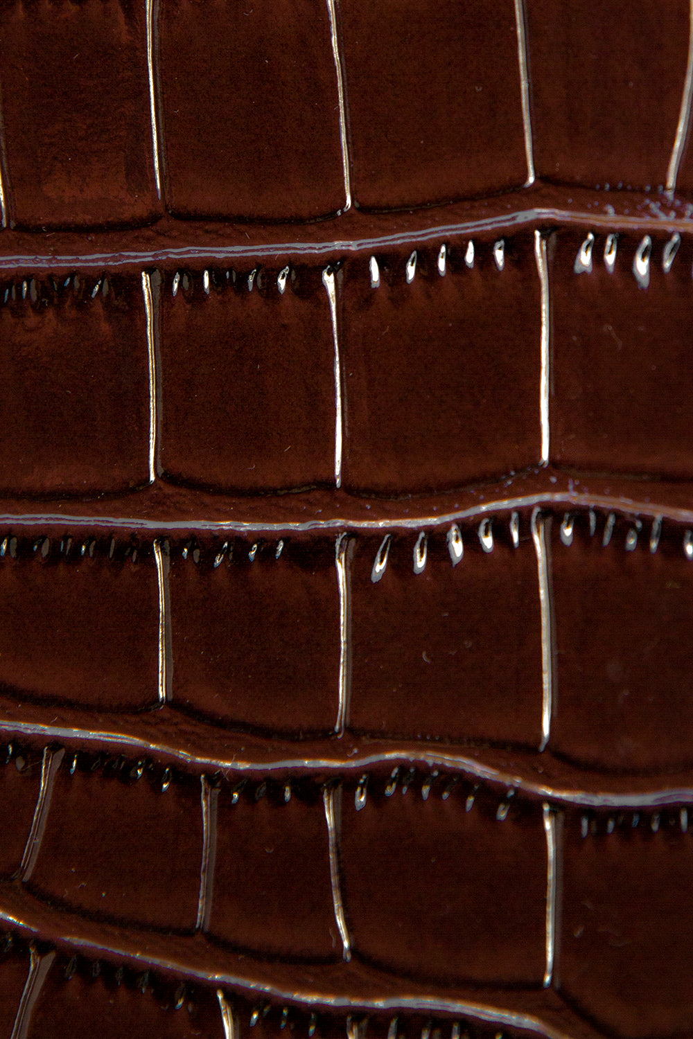 Stylish Brown Vegan Croc Skin Kumi Handbag with Buckle Flap