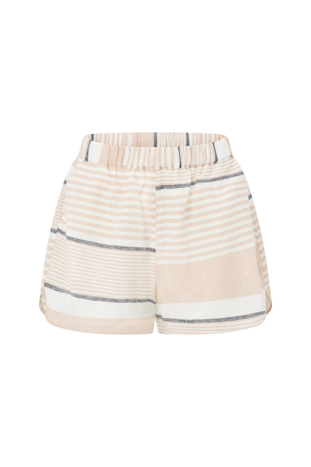 Stylish Women's Enza Linen-Cotton Blend Striped Shorts