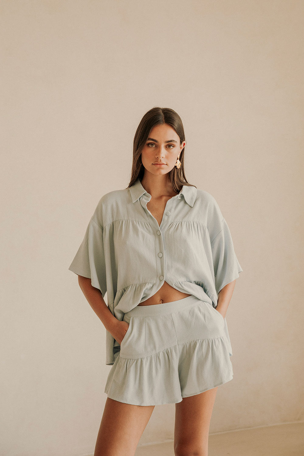 Sky Blue Luna Top - A Relaxed and Stylish SABO Creation