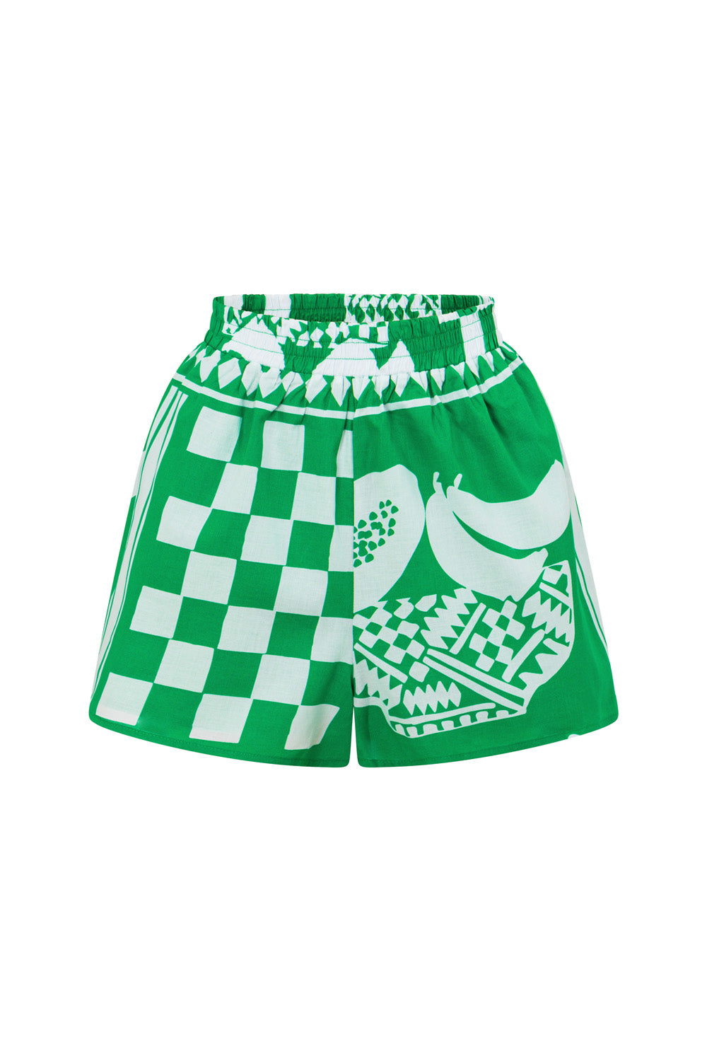 Exclusive Lemoni Green Seona Cotton Voile Shorts for Summer