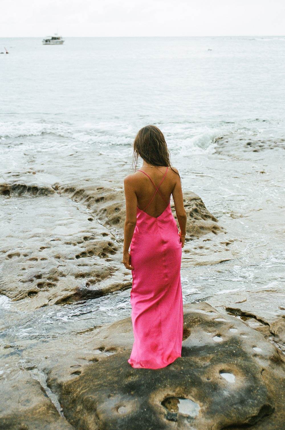 Exclusive Rouge Slip Maxi Dress Sample