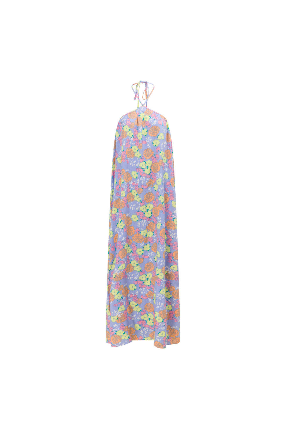 Exquisite Paragon Halter Neck Viscose Maxi Dress with Bryony Fiesta Print
