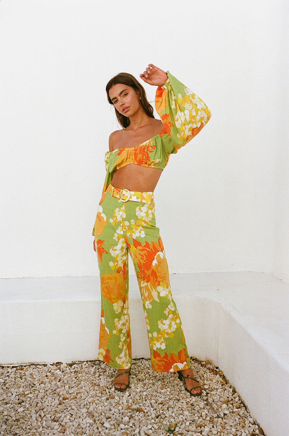 Floral Sunset Savannah Style Women's Pants - Sample Piece