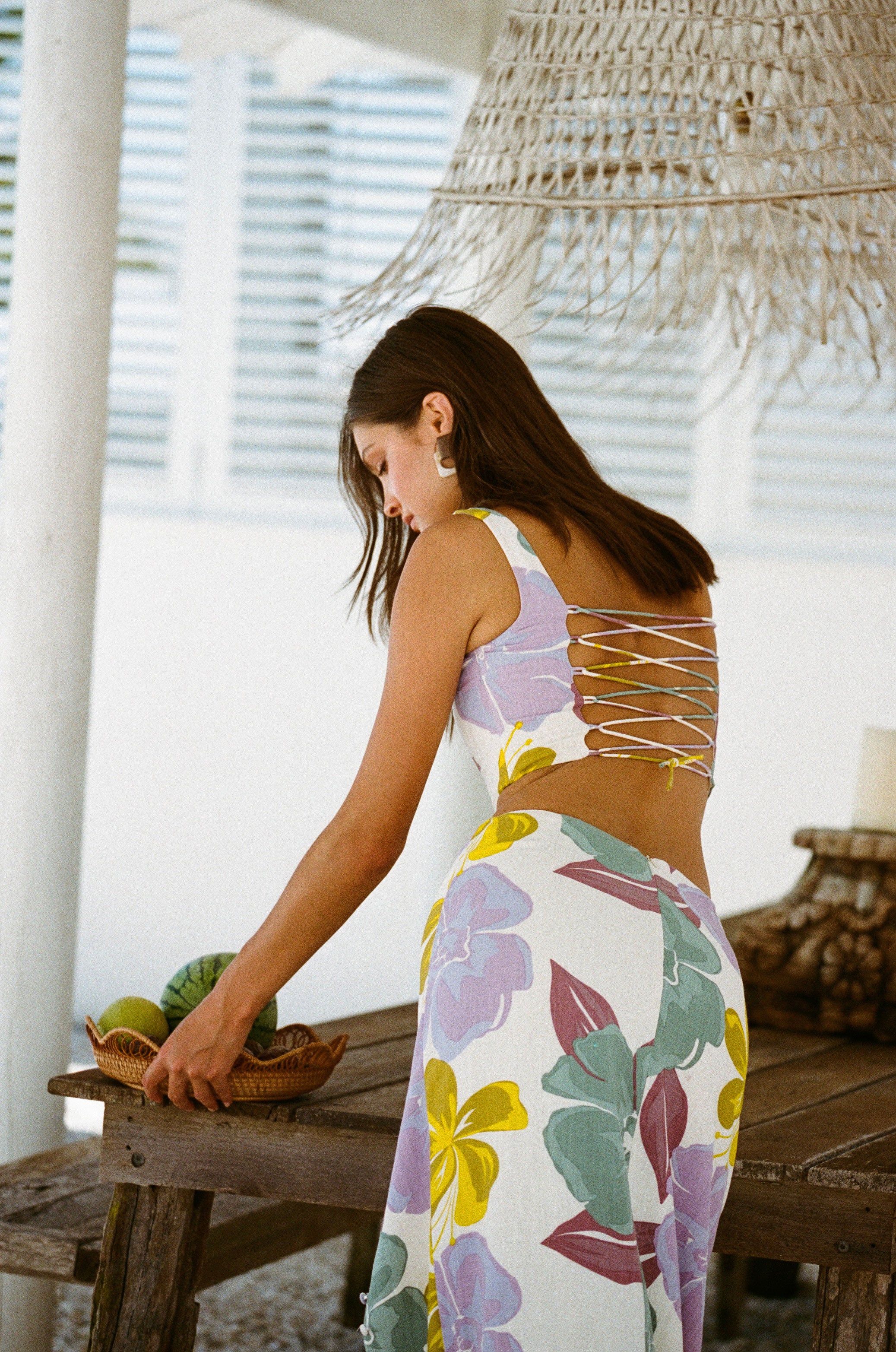 Unique Oralia Royal Floral Skirt - Sample Piece