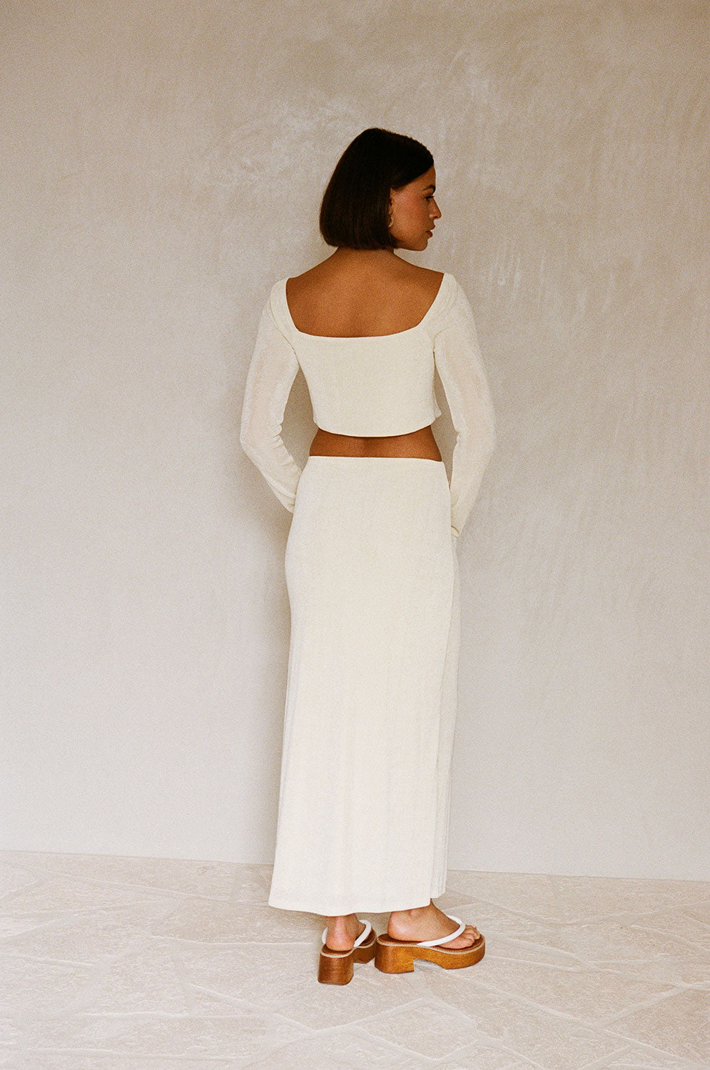 Unique Cream Marcelle Skirt - One - of - a - Kind Sample