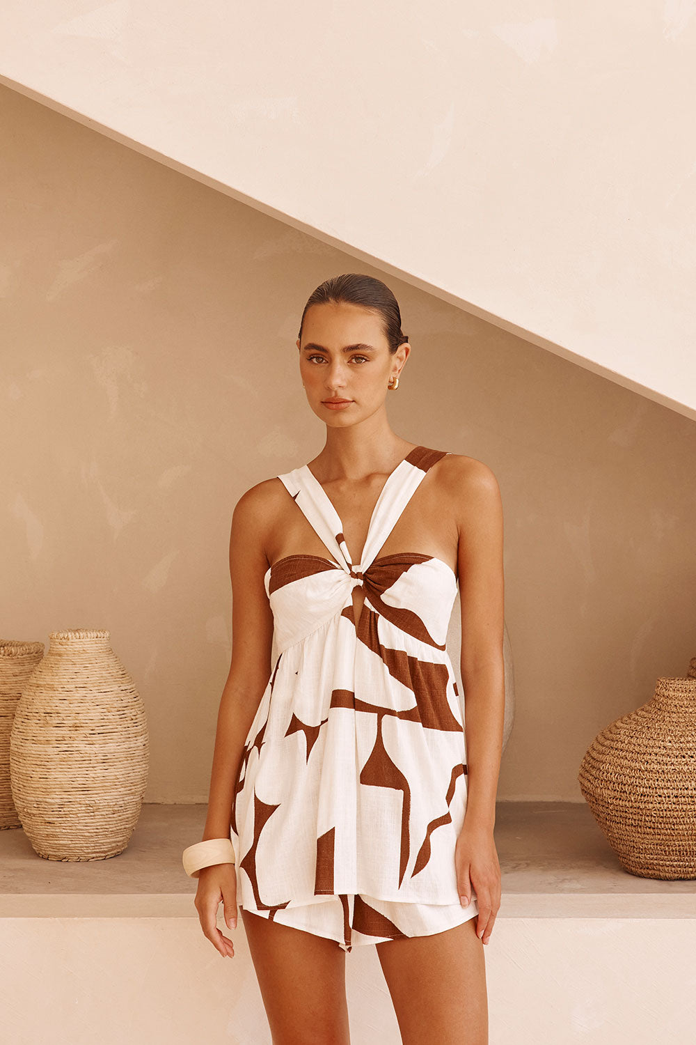 Exclusive Sunroom Chocolate Jada Playsuit for Day - to - Night Wear