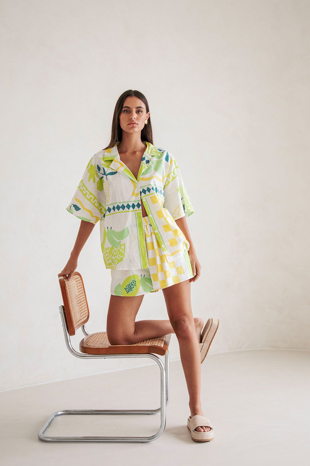 Exclusive Sample - Seona Women's Fashion Top in Prego Verde Shade