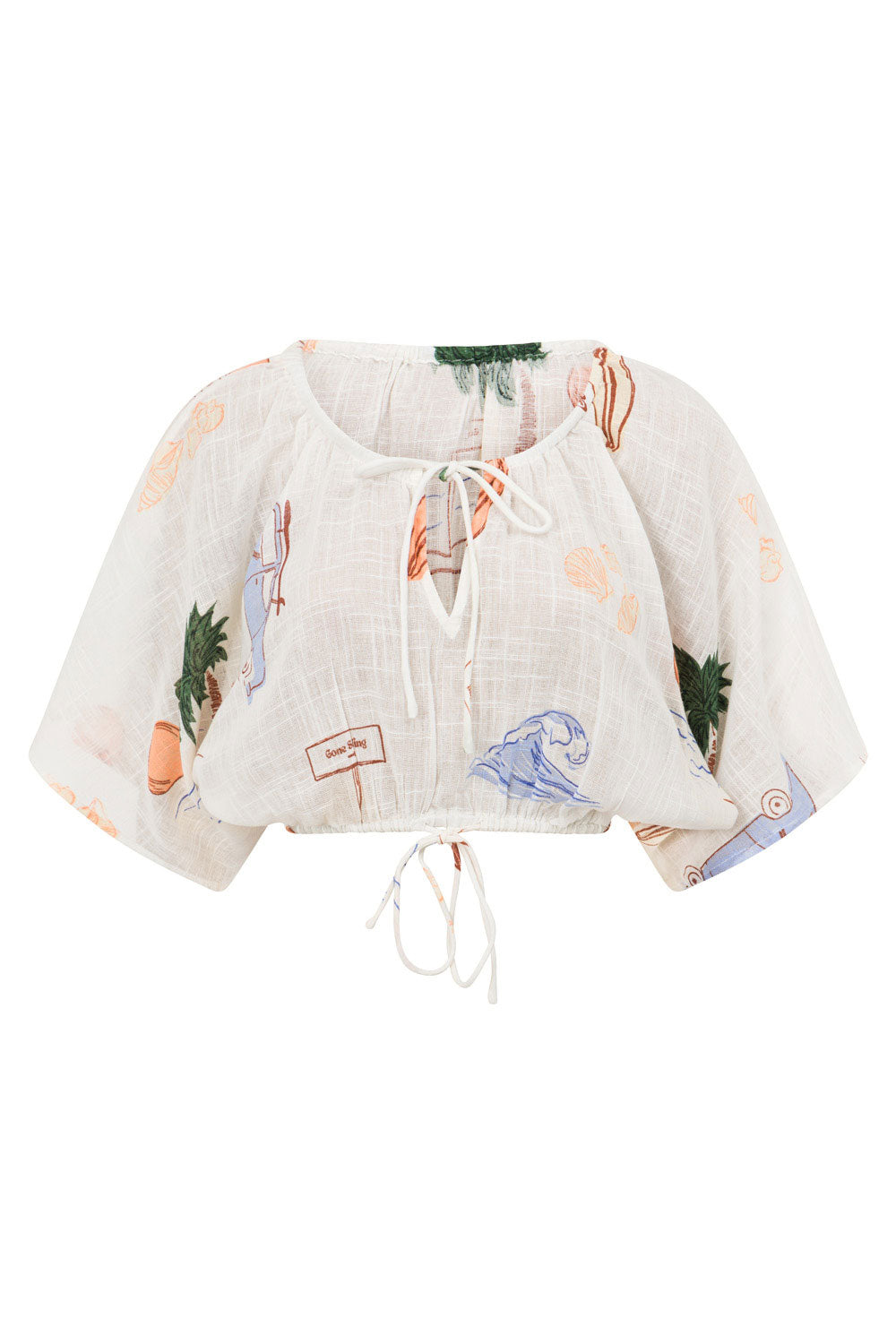 Super Cute Lyra Top with Exclusive Sabo Surf Print