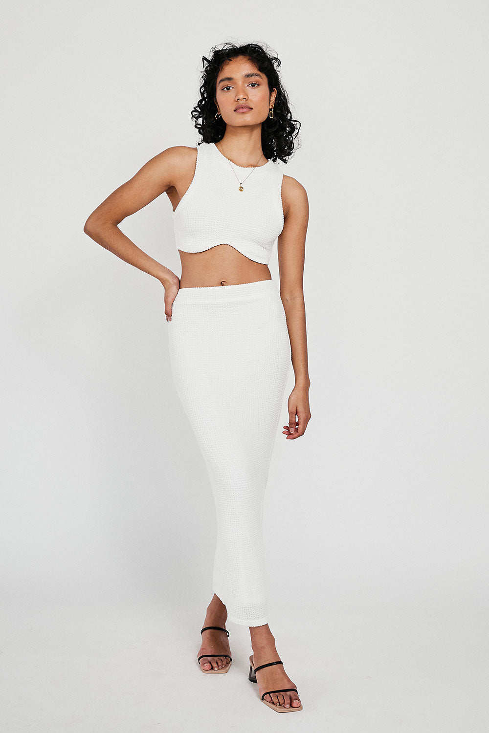 Exclusively Designed White Ollie Crop Top for Women