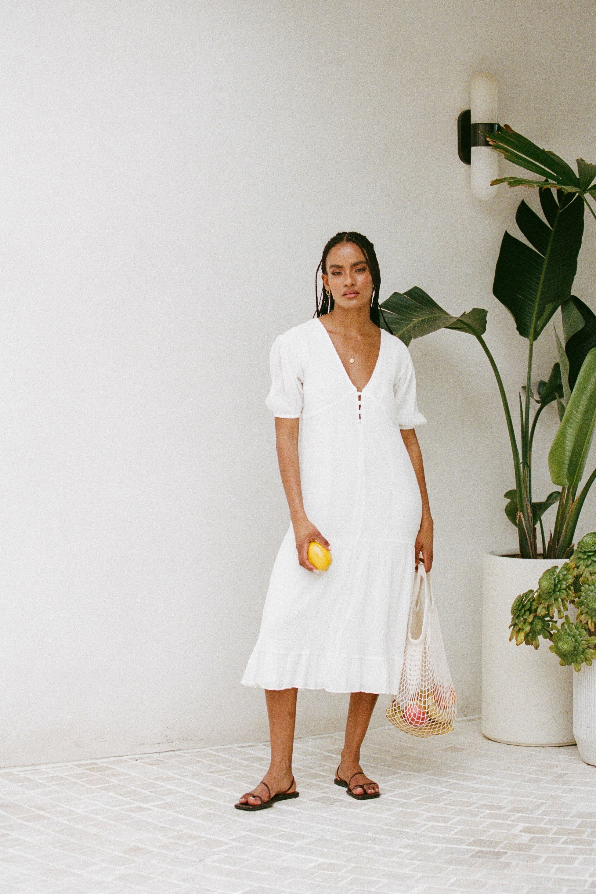 Exclusive White Vittoria Maxi Dress - Sample with a Unique Touch