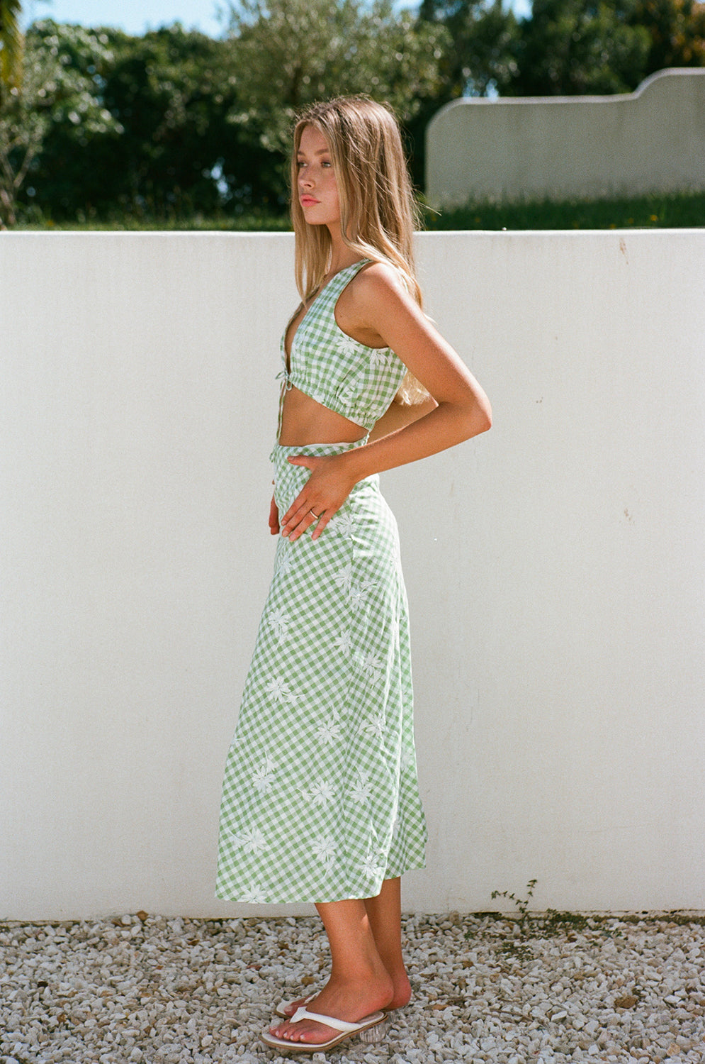 Unique Gingham Cambelle Dress - Sample Edition