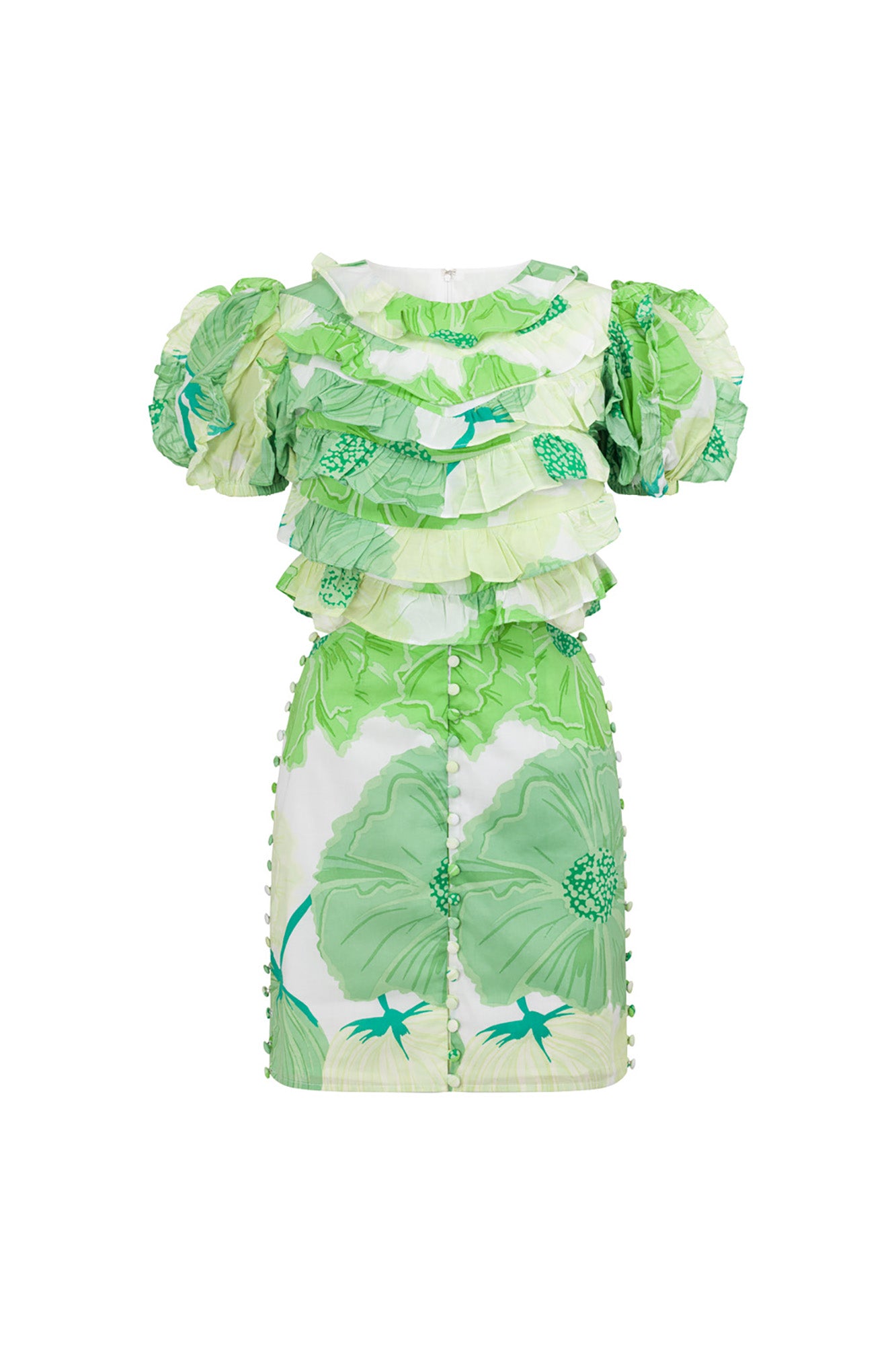 Sample - Women's Pierre Frilled Evening Dress