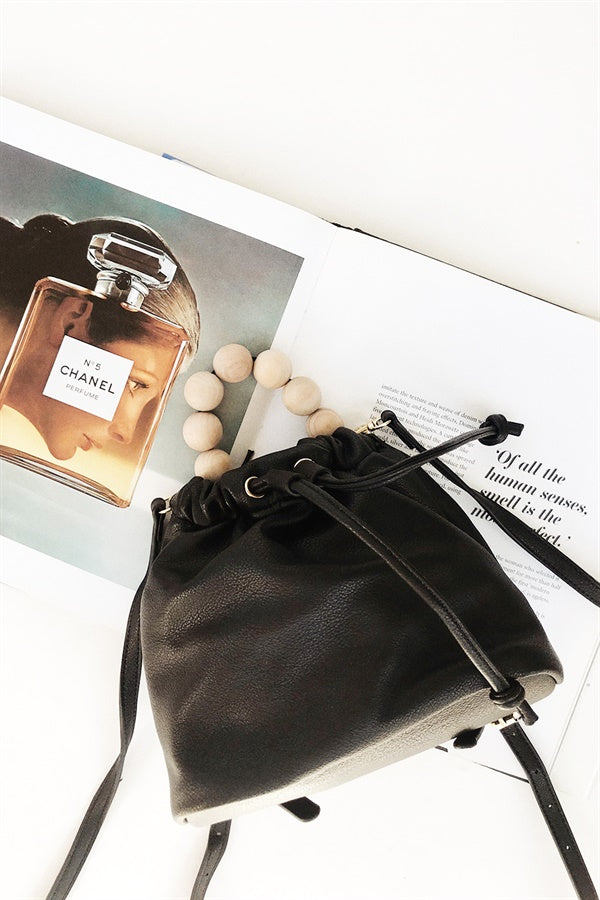 Sabo Exclusively Designed Mini Black Vegan Leather Raven Style Backpack