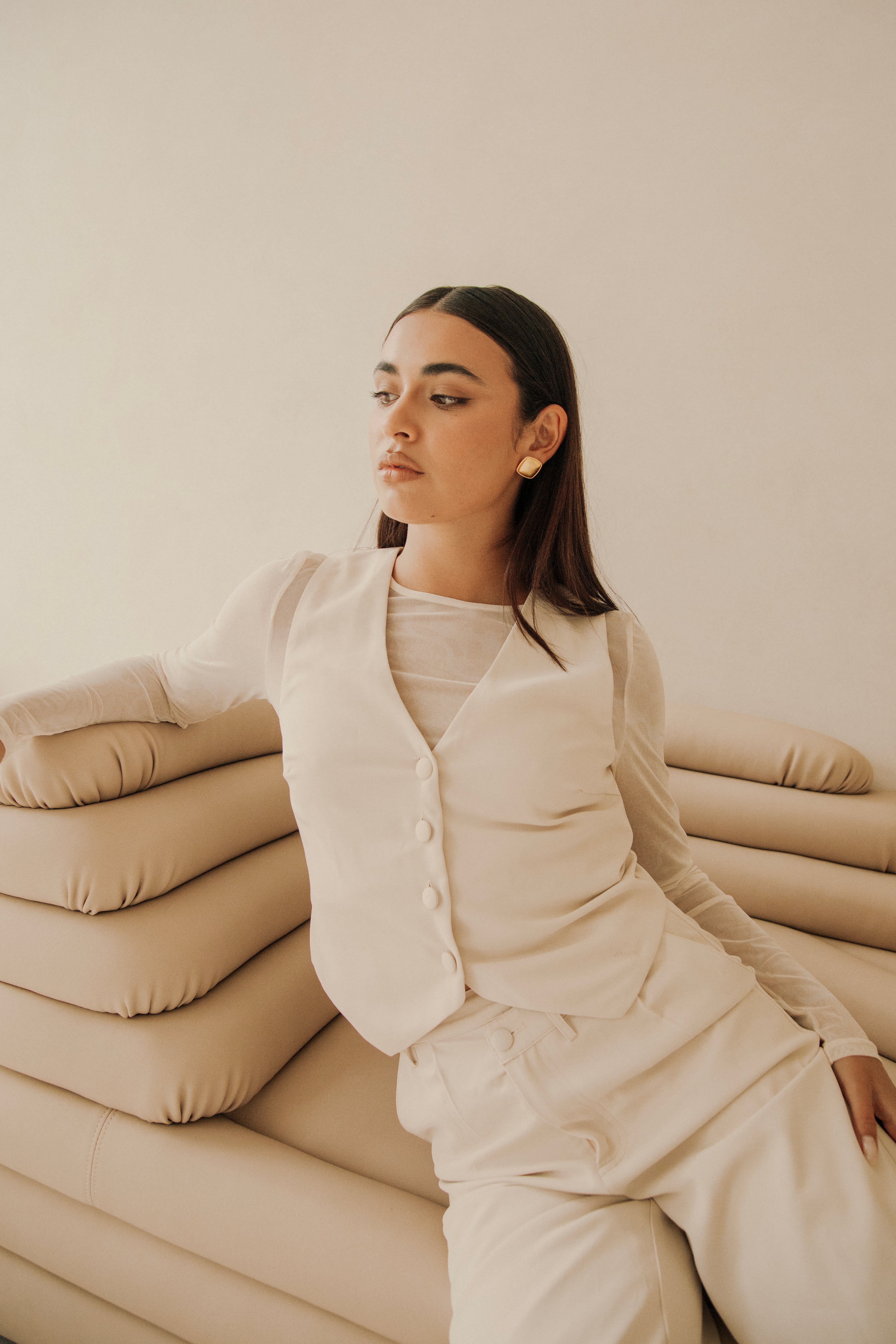 Luxurious Vanilla - Beige Remi Top for Style - Loving Girls