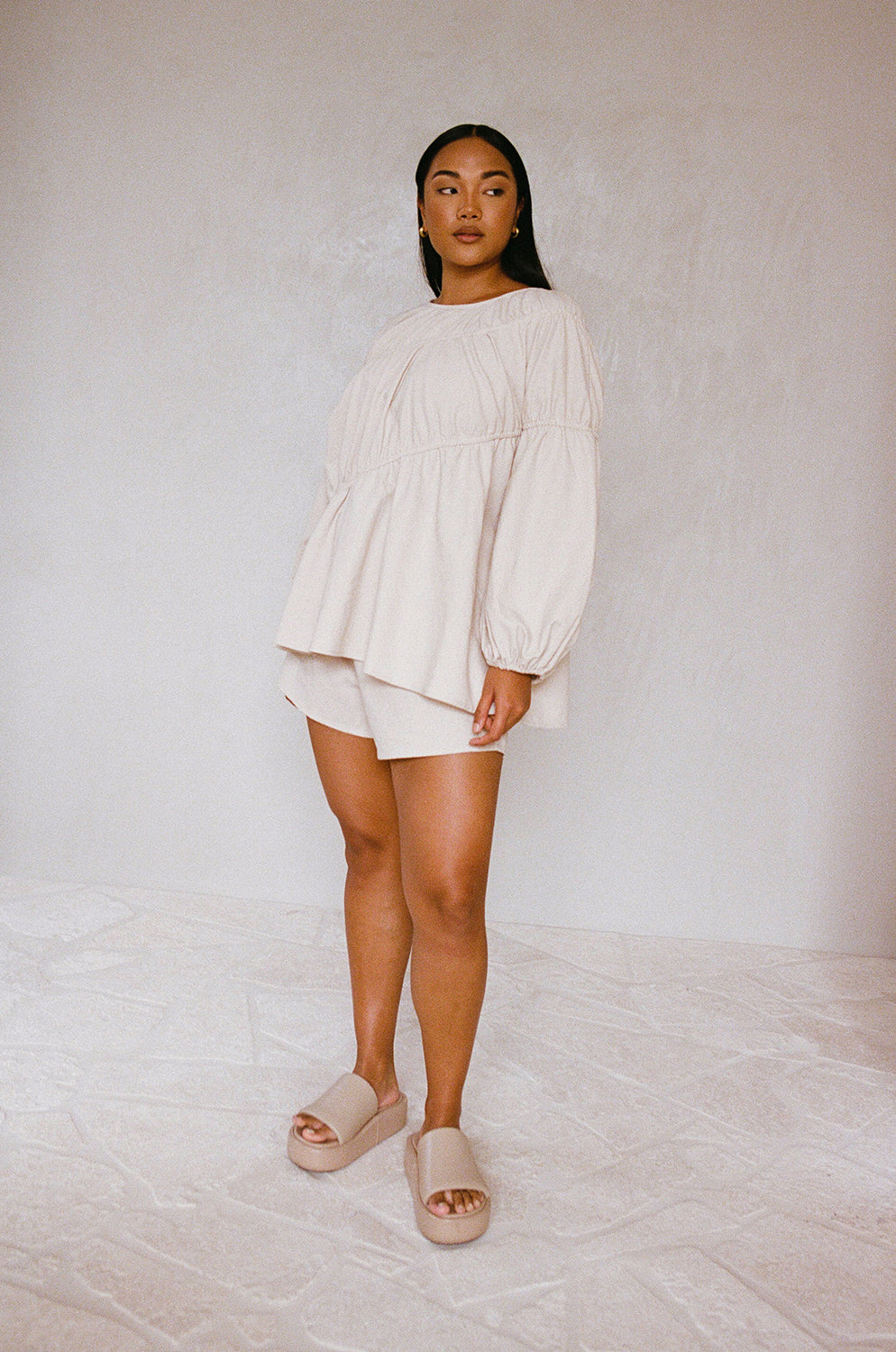 Sample Akel Tan Colored Women's Top