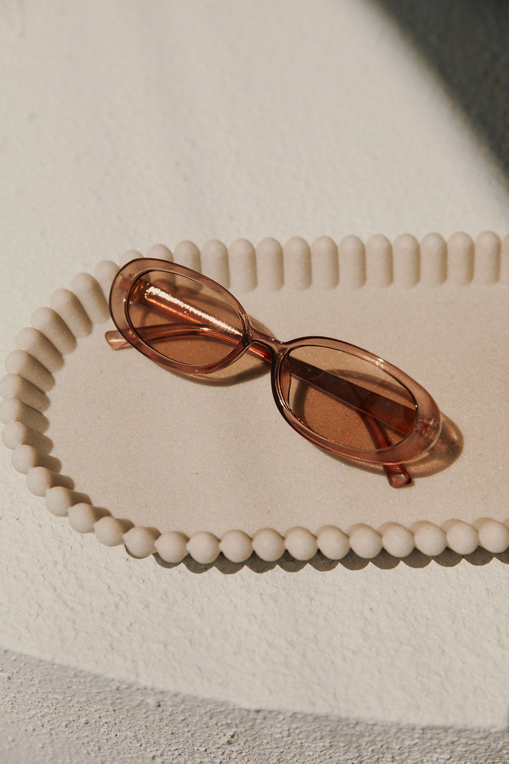 Stylish 90's Inspired Miya Transparent Brown Frame Sunglasses