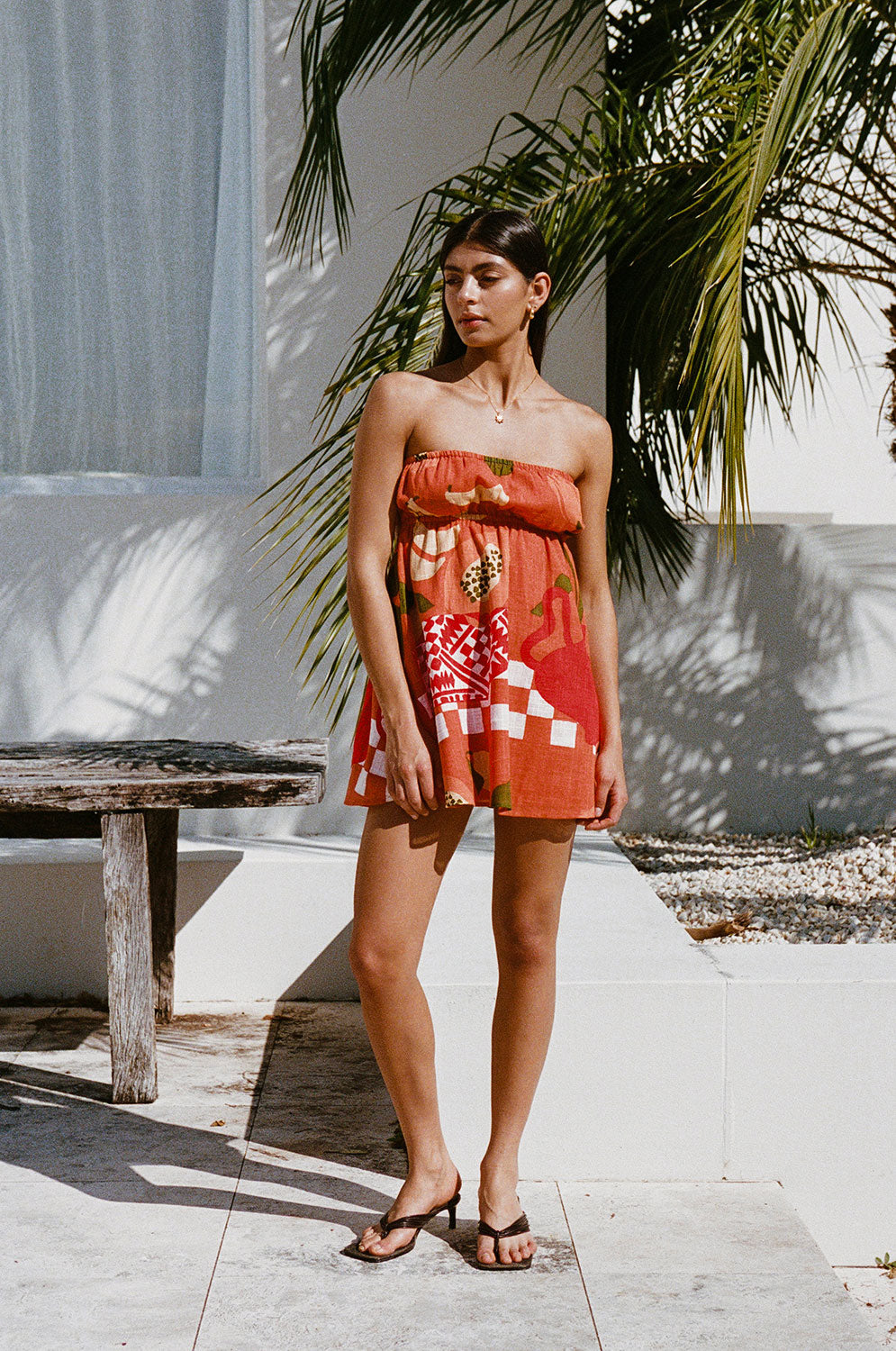 Backless Mini Dress Layne with Dolce Rossa Italian-Inspired Print