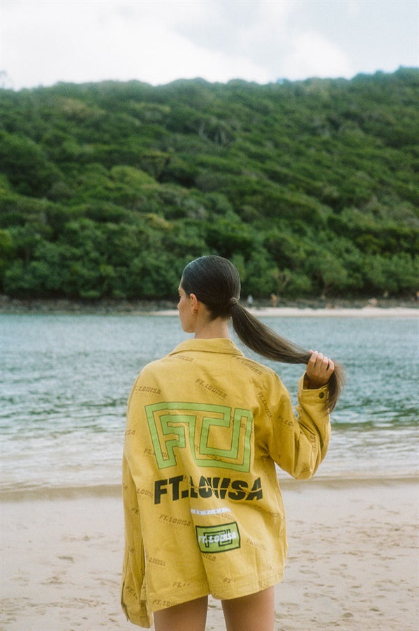 FT. Louisa Oversized Unisex Mustard Cotton Denim Jacket