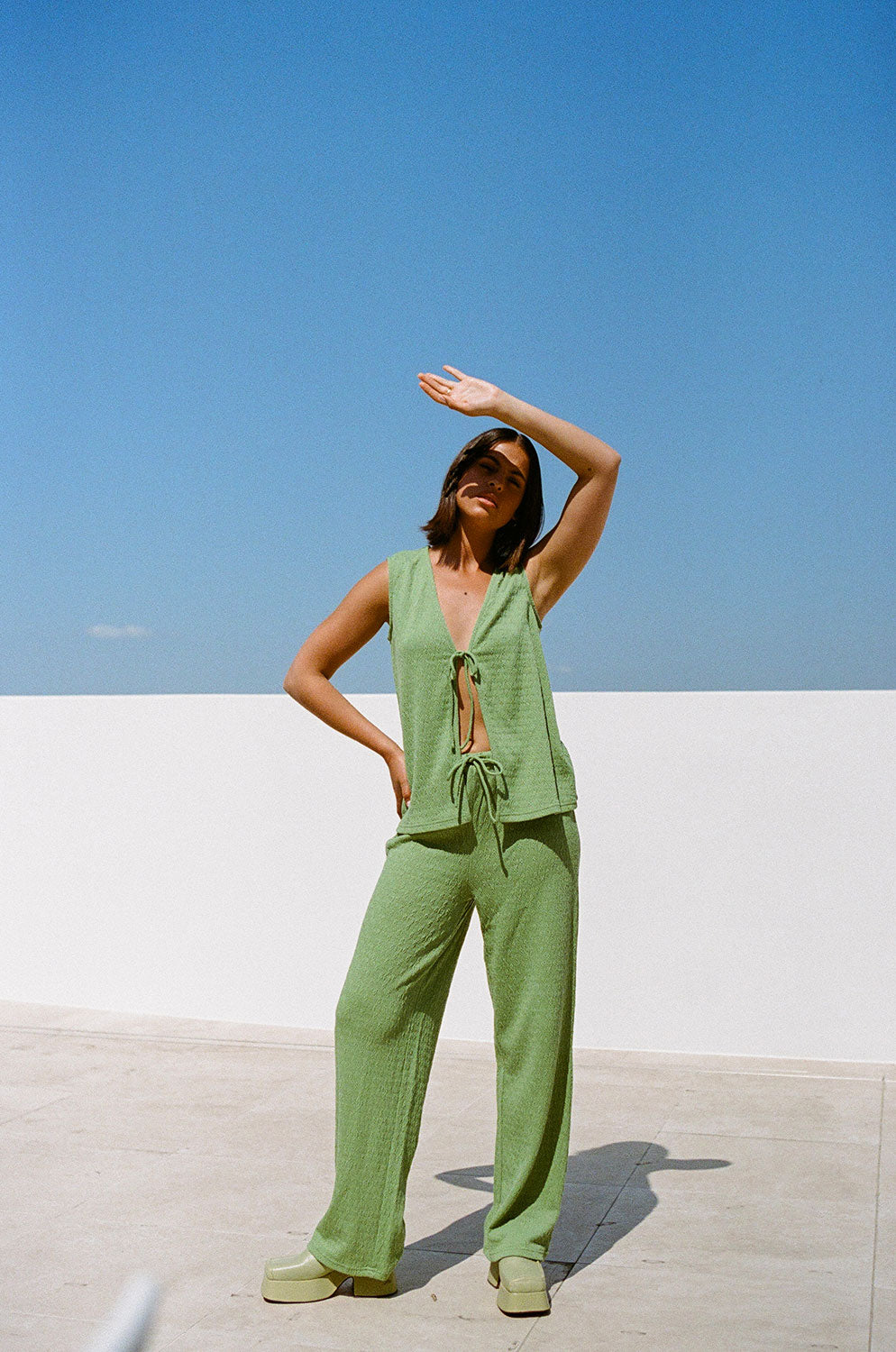 Exclusive Green Marina Pants - A Unique Sample Piece