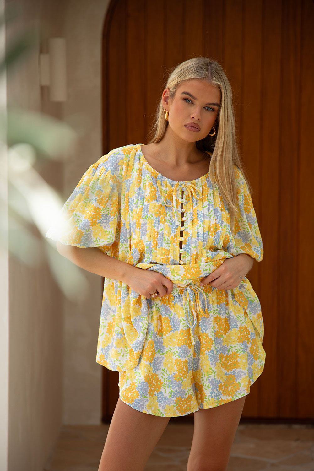 Sabo's Exclusive Leta Tropical Floral Print Relaxed Top
