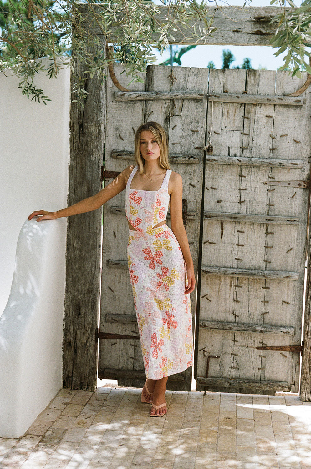 Exclusive Pollen Print Keara Midi Skirt for Women