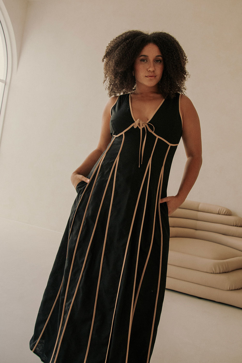 Black Maylin Women's Maxi Dress - An Exclusive Design by Sabo