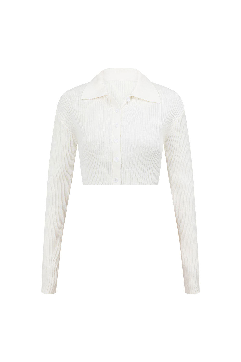 Sabo Exclusive White Soft Natural Ribbed Cotton Raine Women's Top